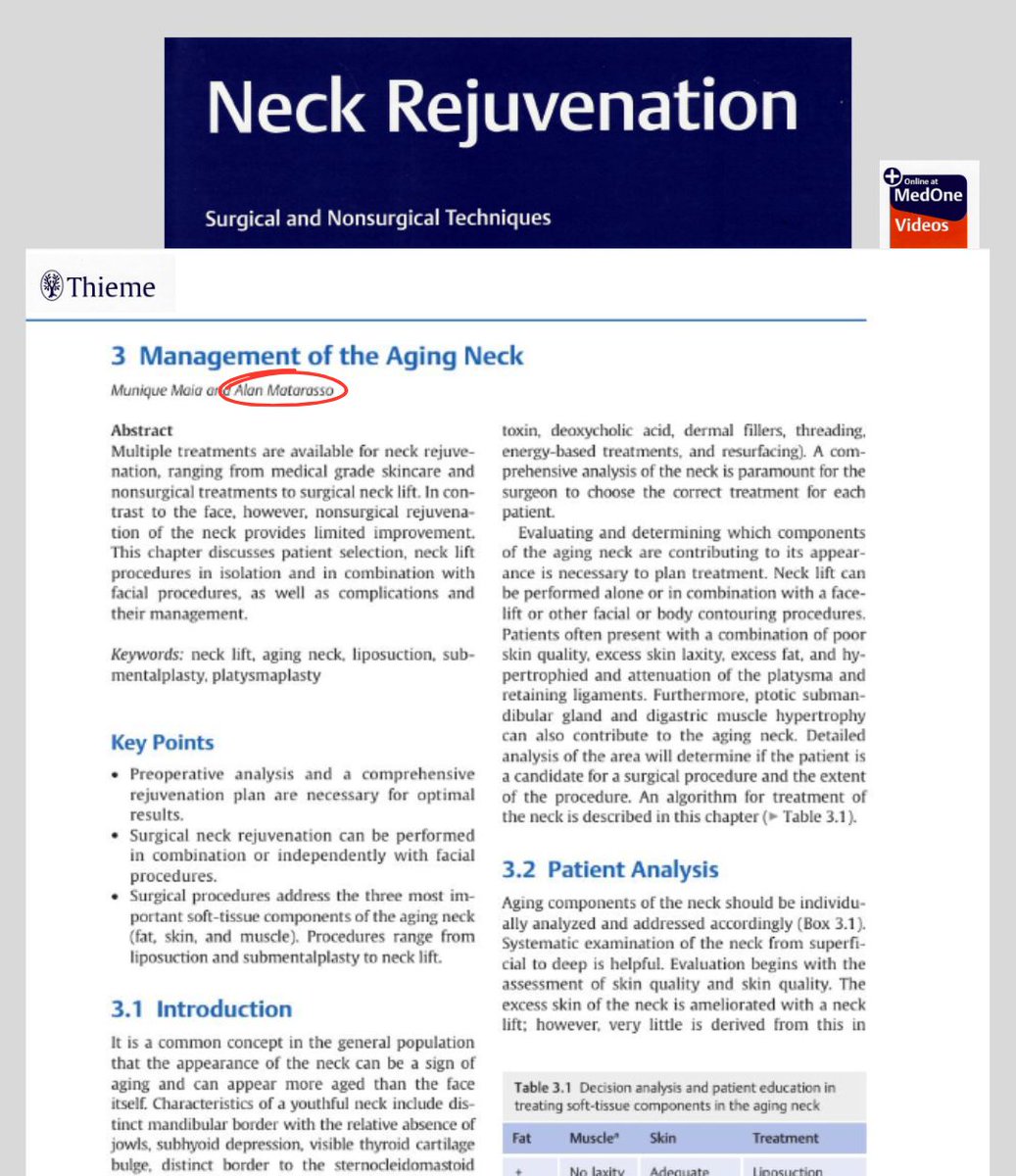 Surgical techniques continue to demonstrate superior, long-lasting outcomes in neck aesthetic management. Dr. Alan Matarasso and Dr. Munique Maia share their insights.
Find the full article below!
thieme-connect.de/products/ebook…
#PlasticSurgeonMatarasso #plasticsurgery #necklift