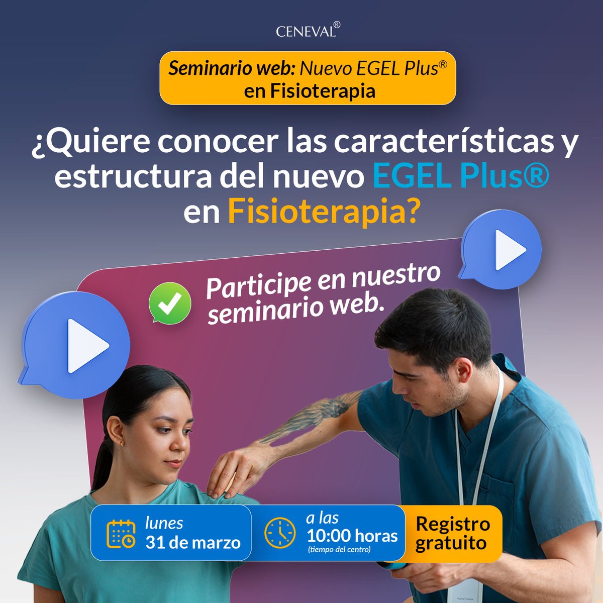 Llegó la hora de conocer la estructura y características del nuevo #EGELPlus Fisio, acompáñanos en una sesión con los expertos este próximo lunes 31 de marzo ➡️ t.ly/oUUA8