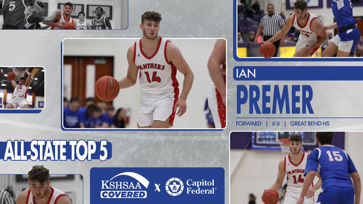 Brent Maycock (@brentkshsaa) on Twitter photo Boys All-State Top 5 selection
Ian Premer, Great Bend
24.4 ppg, 11.5 rpg
Fun fact: Also one of the state's top football recruits
#KSHSAACovered
<a href="/GreatBend_BB/">Great Bend Basketball</a> <a href="/IanPremer/">Ian Premer</a> Boys All-State Top 5 selection
Ian Premer, Great Bend
24.4 ppg, 11.5 rpg
Fun fact: Also one of the state's top football recruits
#KSHSAACovered
<a href="/GreatBend_BB/">Great Bend Basketball</a> <a href="/IanPremer/">Ian Premer</a>
