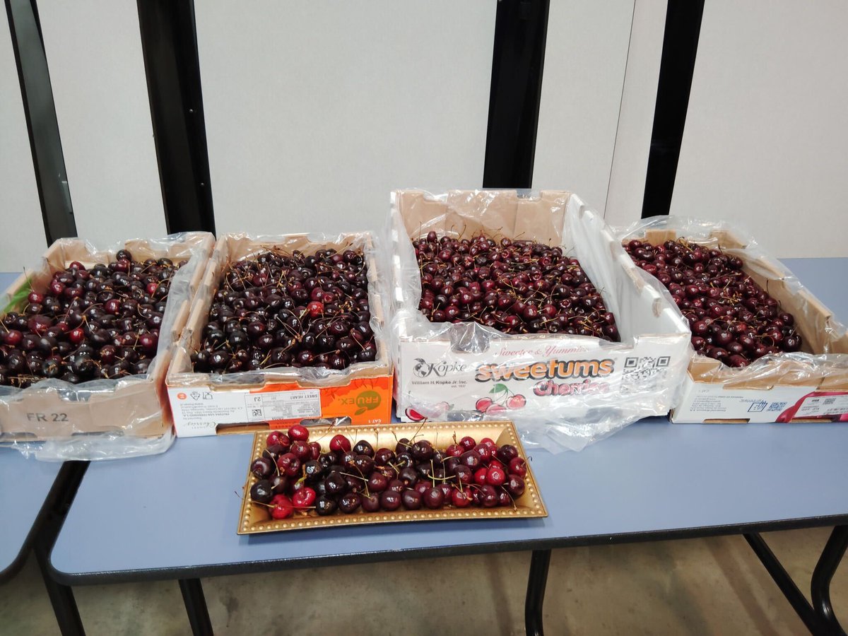perfect looking cherries delivered to our friends in West Virginia