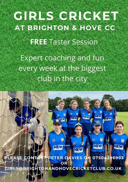 Thinking of getting involved in girls cricket? Come along to our free taster session and give it a try! 

Contact us for more information #bensons