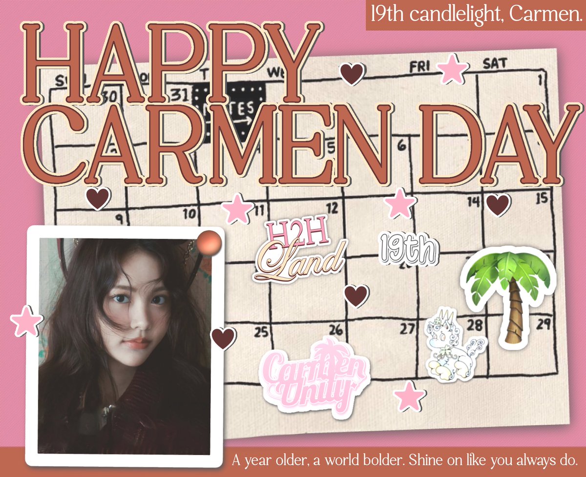 ᅠ 
Happy 19th trip around the sun, Carmen! Today’s forecast? 100% sunshine, endless laughter, and a high chance of tropical magic! May your year be filled with ocean-breeze dreams, pineapple-sweet moments, and adventures as vibrant as a coral reef. We love you so much! 🌴🤍
ᅠ