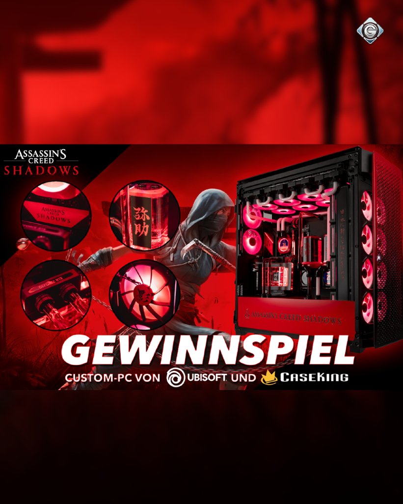🎮🏯 Gewinnspiel! 🏯🎮

Zum Release von Assassin’s Creed Shadows verlosen wir mit Ubisoft &amp; Caseking einen High-End-Gaming-PC im AC Shadows-Design (Wert: 11.000 €) + Deluxe Edition! 💥

Jetzt mitmachen &amp; ins Japan des 16. Jh. eintauchen! 🔥

Teilnahme! ⬇️