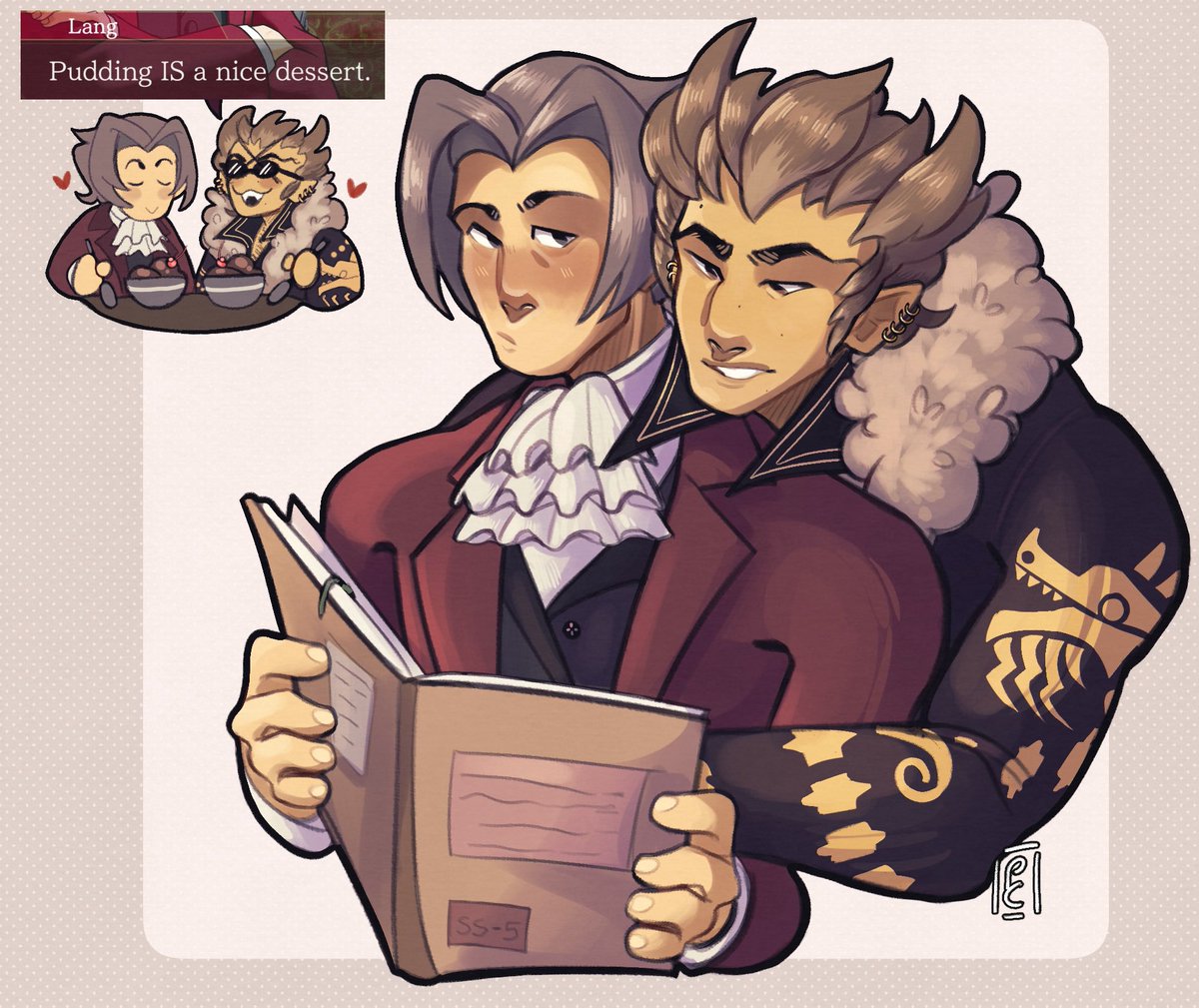 sorry for being fashionably late to langworth week… (pretend this is for day 5/6) 🌸 
#aceattorney #langworthweek2025