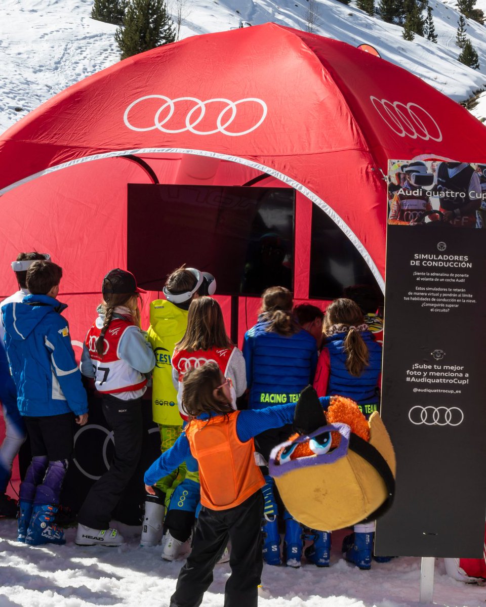 AudiquattroCup's tweet photo. 🎿 ¡Este fin de semana volvemos a la carga con #AudiquattroCup!

En nuestro Village, abierto para todos, tú y los tuyos podréis vivir una experiencia increíble en la nieve: Photocall 360º, zona kids, Scalectrix, baile...

#ThisIsAudi #SpainSnow @audispain https://t.co/UOdHyHYwT6