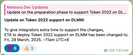 🚨 Shout out to <a href="/MeteoraAG/">Meteora</a> for supporting Token-2022 this Friday, March 28th!

This is a HUGE step forward for the launch of LOTTO!

Stay tuned and join the community on Telegram:
👉 t.me/PlayLottoFun

#meteoraag #meteora #Token2022 #Solana #launchonsol