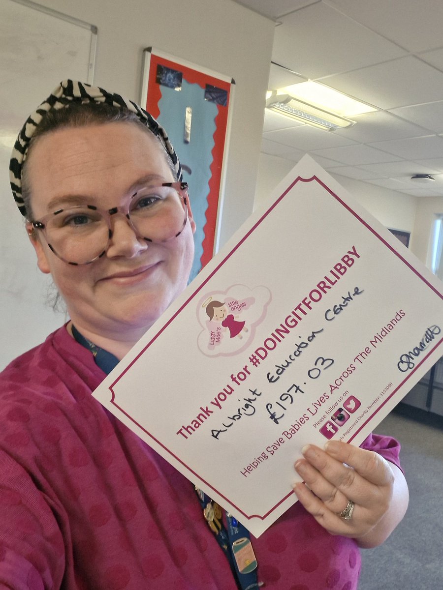 Proud day at <a href="/AlbrightCentre/">Albright Education Centre</a> today when I could hand over the money raised by staff and pupils, knowing it's going to a local charity <a href="/LibbyMaesAngels/">Libbys Mom & Dad</a>, that has a positive impact on our local community! #ProudMoment #community #fundraising #ThisisAP #SEMH #perksofthejob
