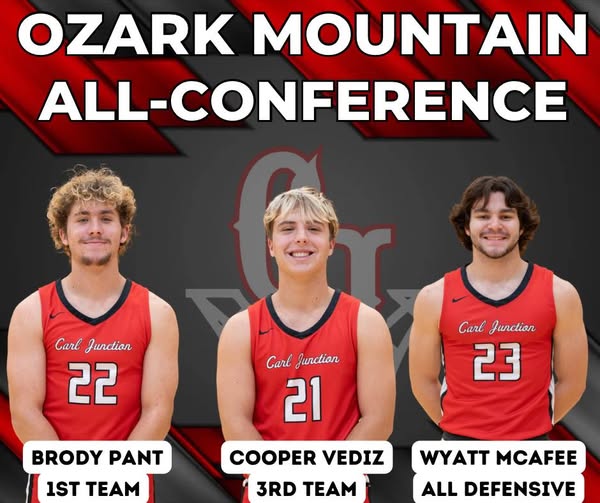 Congratulations to all our All-Conference players!
Brody Pant: 1st Team
Cooper Vediz: 3rd Team
Wyatt McAfee: All-Defensive