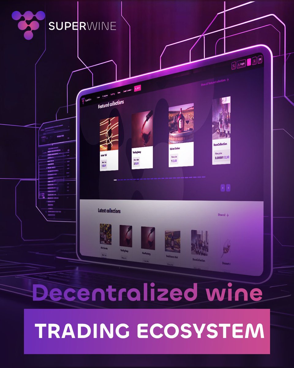 SuperWine is building the future of fine wine investing.

⚫️ A decentralized wine marketplace for collectors &amp; investors
⚫️ A global trading network with secure transactions
⚫️ The most secure way to own, trade, and enjoy premium wines

Join the the future of fine wine is digital