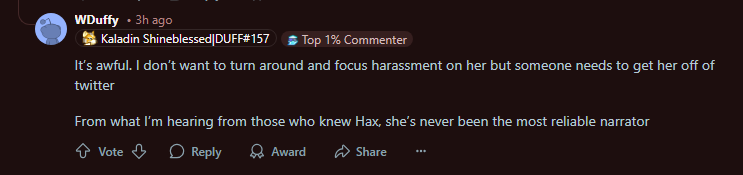 DudeAccount1337's tweet photo. Oh no. @ssbmhax's mom, the most reliable source of information regarding Hax isnt following our narrative!

We must moderate her off of 𝕏!
-Reddit https://t.co/Hv5eTle43O