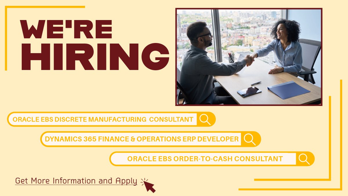 Learn more about open positions in #Oracle,  #Dynamics 365, #SAP, and more: dice.com/company-profil…