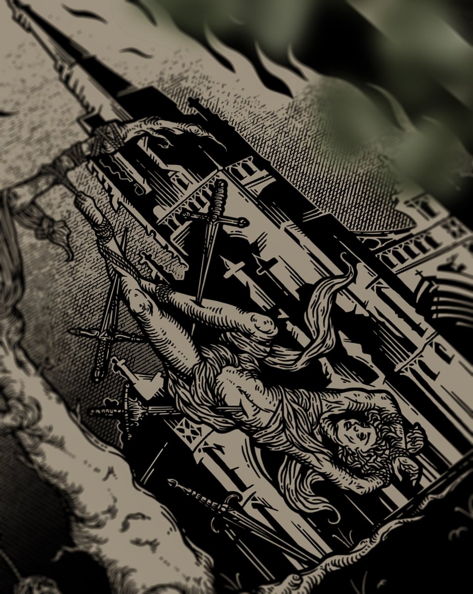 Laura_Chaos's tweet image. ✦ 𝕷𝖊𝖎𝖉𝖊𝖓𝖘𝖟𝖊𝖎𝖙 🔥

Illustration que j'ai réalisé pour la prochaine sortie du nouvel album "Leidenszeit" de Leiden.

J'ai adapté l'illustration au format portrait, initialement au format vinyl, en y ajoutant un grand feu jaillissant de l'église.

Merci à eux ❦