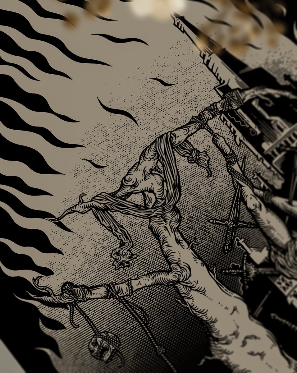 Laura_Chaos's tweet image. ✦ 𝕷𝖊𝖎𝖉𝖊𝖓𝖘𝖟𝖊𝖎𝖙 🔥

Illustration que j'ai réalisé pour la prochaine sortie du nouvel album "Leidenszeit" de Leiden.

J'ai adapté l'illustration au format portrait, initialement au format vinyl, en y ajoutant un grand feu jaillissant de l'église.

Merci à eux ❦