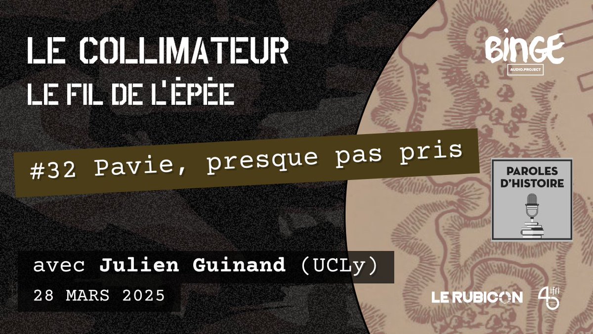 Quelques semaines après le 500e anniversaire de la bataille de Pavie, l'un des plus grands désastres militaires de l'histoire de France, le Fil de l'épée avec <a href="/andreloez/">André Loez (en veille, sur bluesky)</a> se penche sur le déroulement de la bataille avec <a href="/JuGuinand/">Julien Guinand</a>, auteur d'une étude de la bataille chez