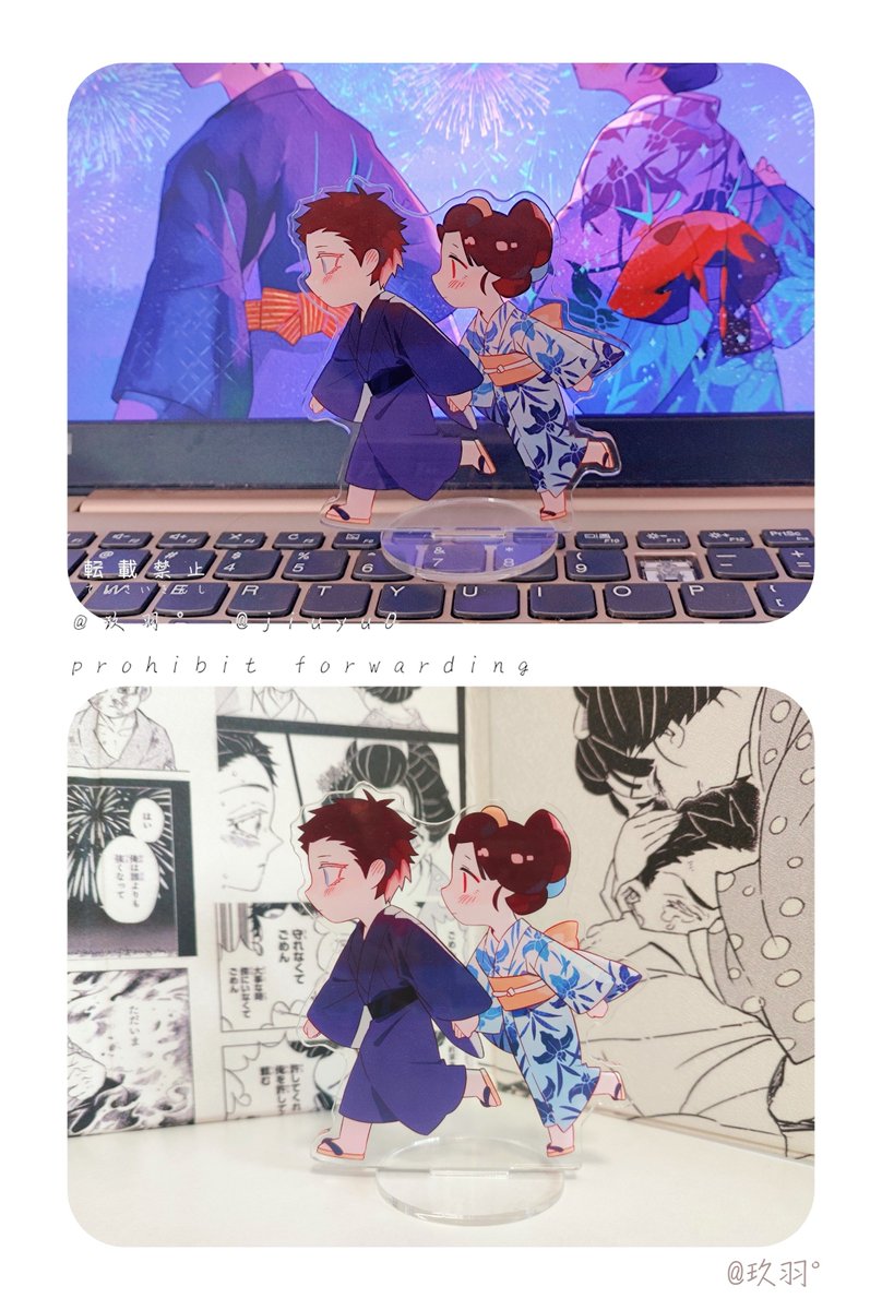jiuyu0's tweet image. 希望以后能带他们多出去走走，做了个能到处跑（？）的透卡&amp;amp;立牌♪

2025.2.23

#狛恋 #狛治 #恋雪 #猗窩座 #鬼滅の刃