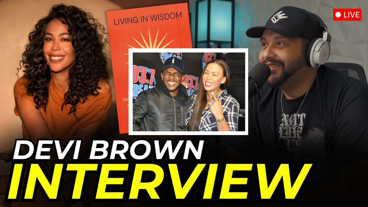 April 8th! I talk to <a href="/DeviBrown/">Devi Brown</a> about how she went from being a radio legend who co-signed Kendrick &amp; Drake early, to leading a generation toward healing, purpose, and Living In Wisdom.

📺: youtube.com/live/3C92v3lgo…
