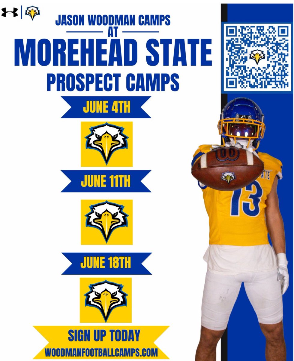 Thank you <a href="/CoachA_Schmidt/">Austin Schmidt</a> for the invite to camp. <a href="/bigka54/">Kevin McAlmont</a> <a href="/jhsmdb/">Mike Brown</a> <a href="/JeffersonFootba/">Jefferson Football</a> <a href="/MSUEaglesFB/">Morehead State Football</a>