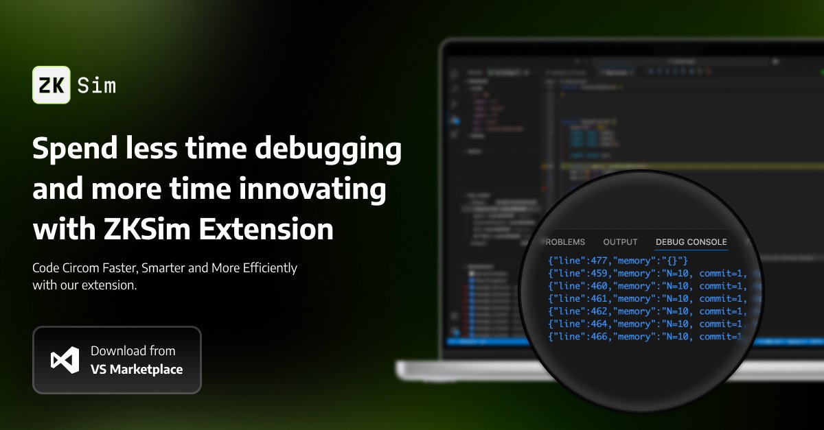 Spend less time debugging and more time building with zkSim Debugger!

Debugging Circom circuits can be time-consuming, but ZKSim Debugger makes it fast and efficient. Quickly identify issues, optimize your circuits, and get back to developing in no time!