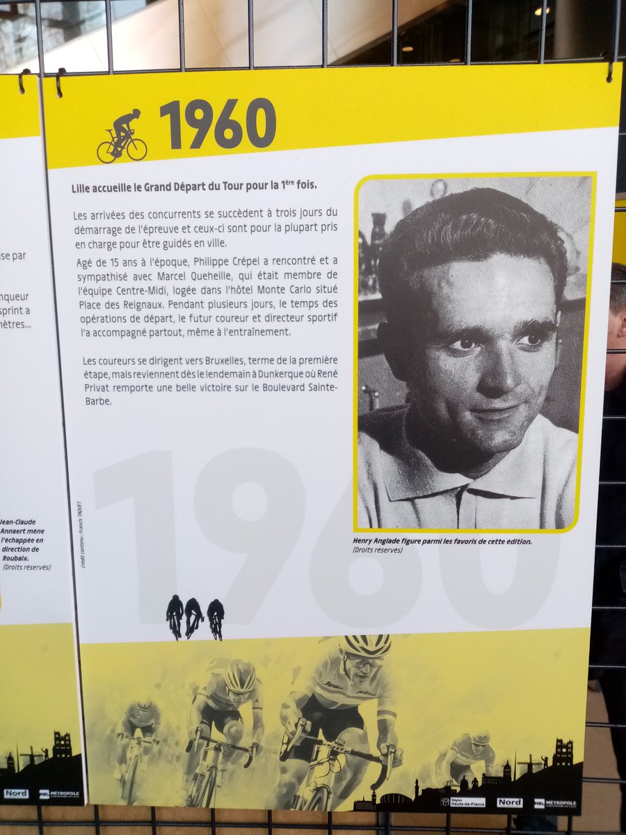 JulienPoix's tweet image. 🟡🚴 @LeTour arrive dans 100 jours à #Lille et dans les  #hautsdefrance! Notre région est une grande terre de cyclisme. L'exposition inaugurée au siège de Région le rappelle. Après 1960 et 1994, la capitale des #Flandres accueillera le grand départ pour une belle fête populaire