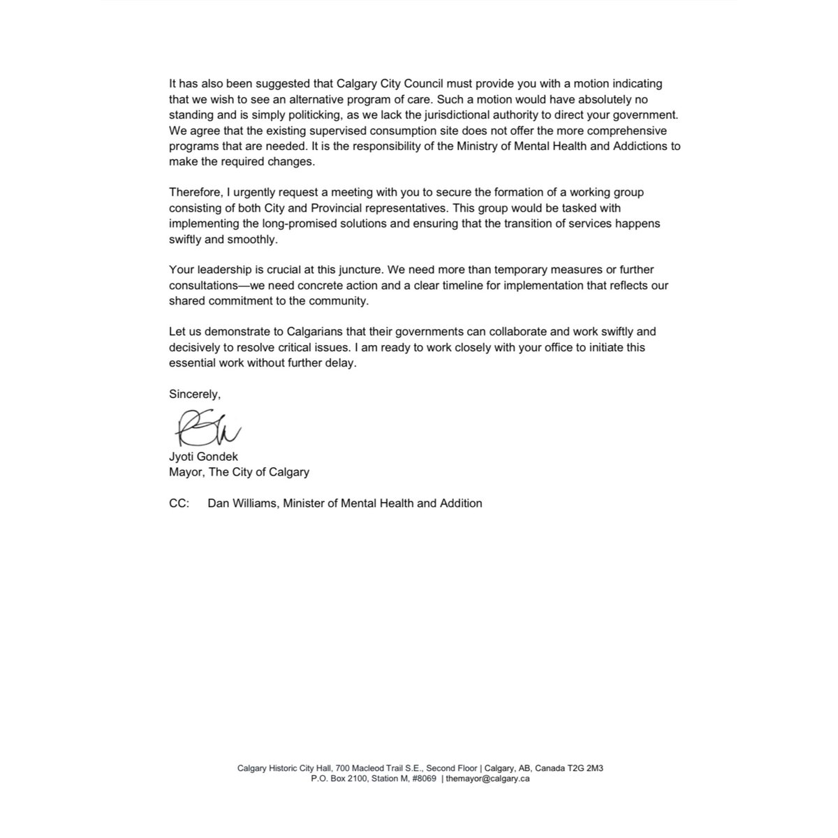 Last November, the Premier committed to consulting with Calgary on the future of the Sheldon Chumir Supervised Consumption Site. The ongoing challenges surrounding the site continue to negatively impact our community and residents. The lack of follow-through on promised actions