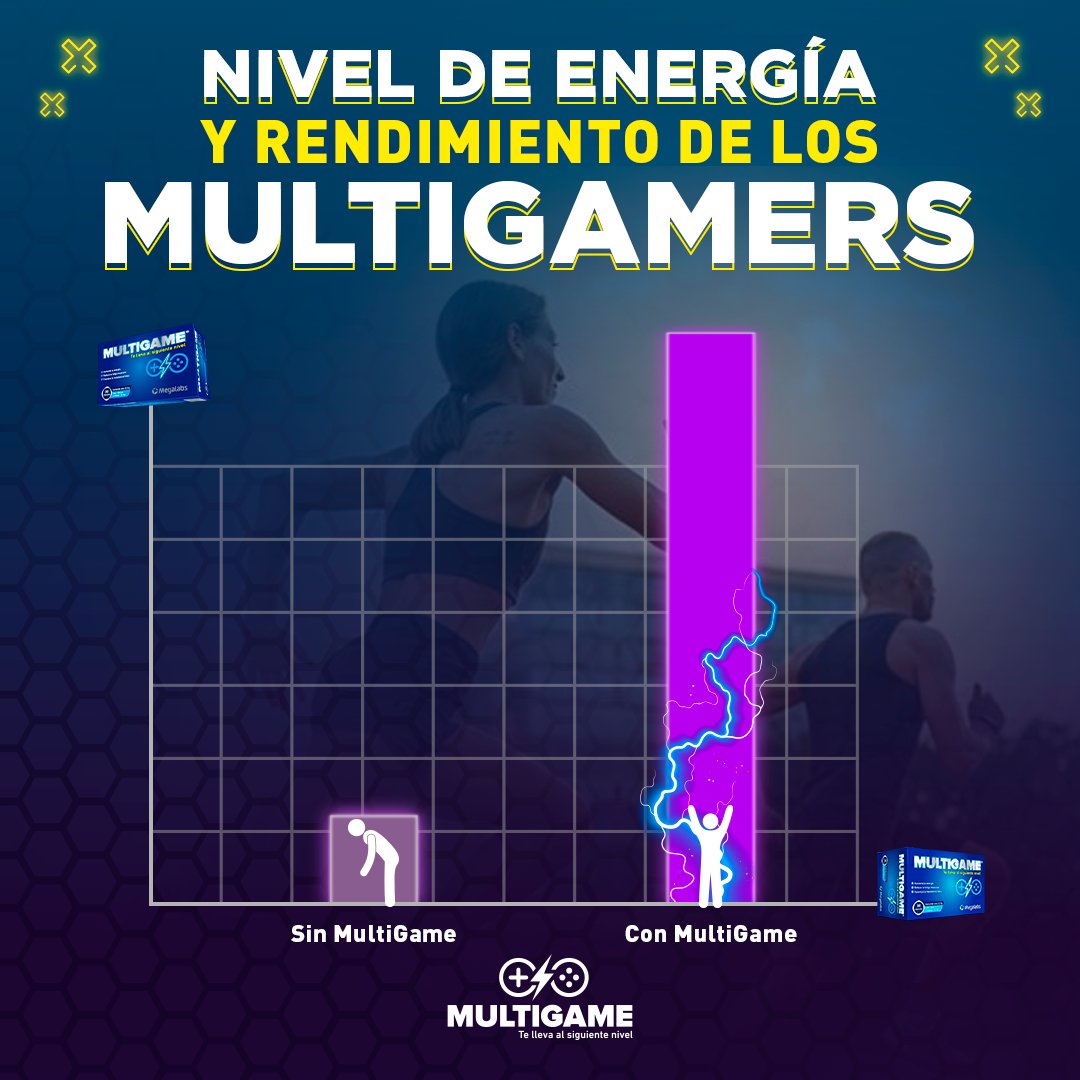 Tu rendimiento no debería tener límites. 💪

🔴 Sin MultiGame: Algo falta...
🟢 Con MultiGame: Potencia, resistencia y energía al máximo. ⚡

🔥 ¡Ahora con 50% OFF! 👉🏼 bit.ly/MegaPlace

No dejes que la fatiga te gane. Activa tu mejor versión. 🎮🔋

#MultiGame #MultiGamers