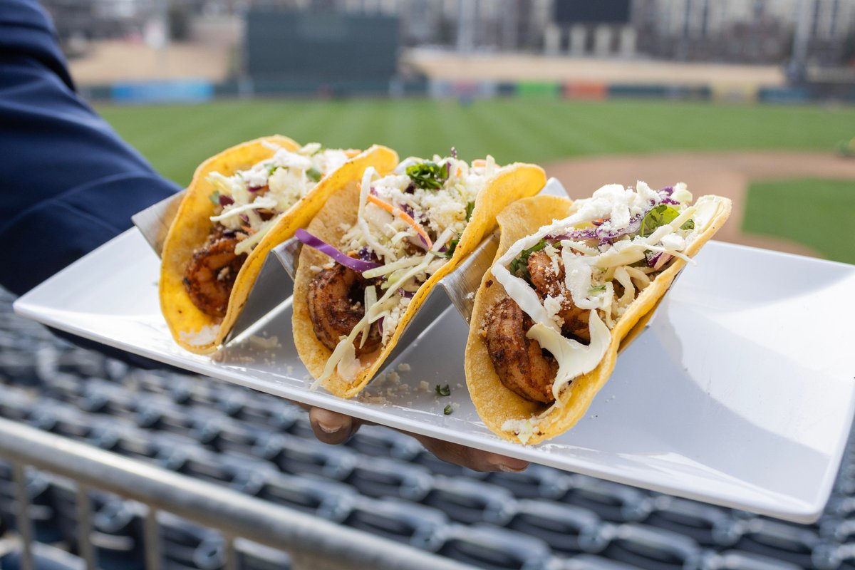 GoStripers's tweet photo. Ballpark eats just keep getting better. Coming soon to the Wicked Weed Dugout Bar: Korean Cauliflower and Blackened Shrimp Tacos. YES PLS.

#5DaysAway https://t.co/9ycv7nGnJE