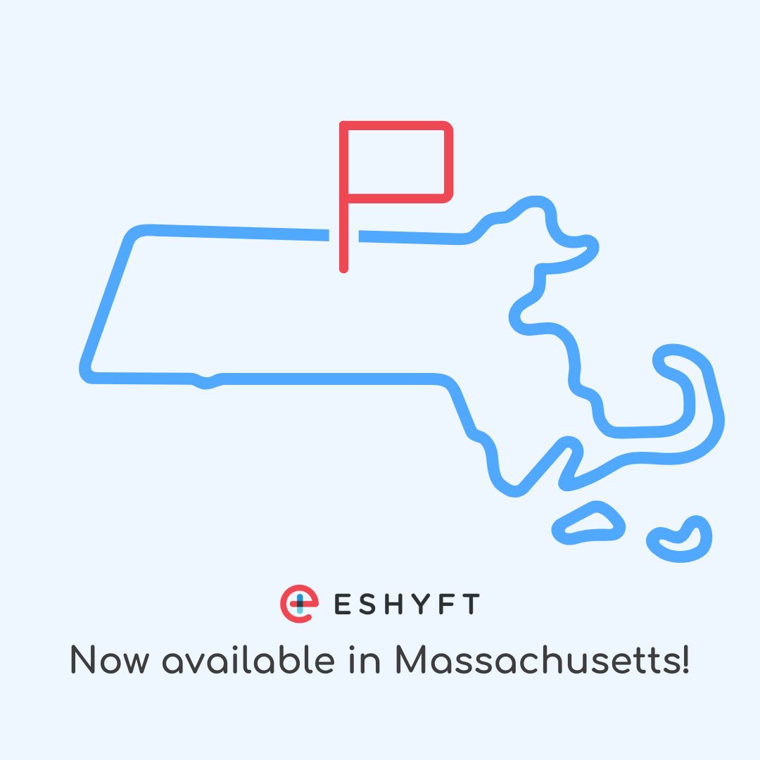 ESHYFT is now available in Massachusetts! 

Are you a CNA, LPN, or RN looking to pick up some extra nursing shifts? Apply today: eshyft.com/nurses/