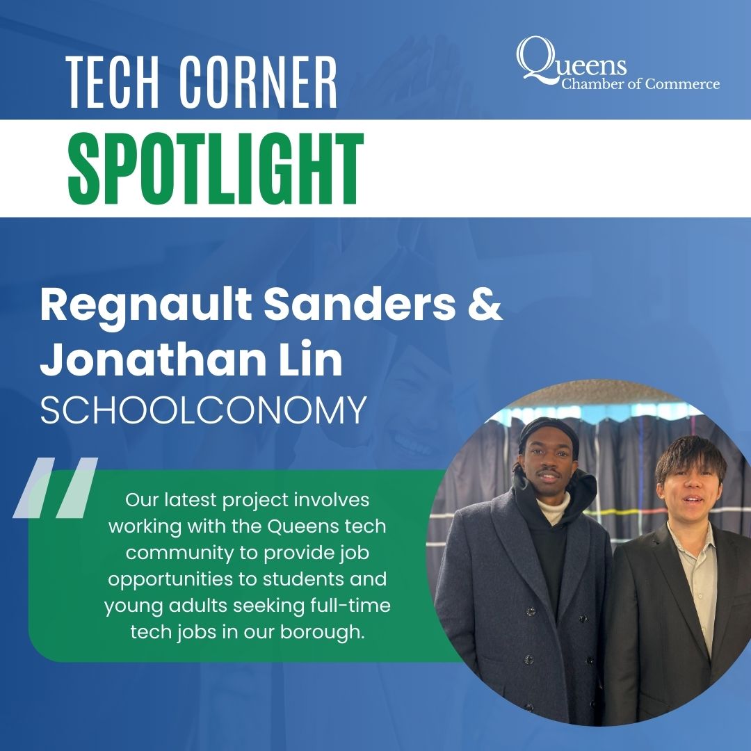 QueensChamber's tweet image. 🌟This March #QueensTechCorner features @RegnaultDrake and Jonathan Lin, the co-founders of Schoolconomy Inc., a mobile platform that rewards students for their good grades and encourages them to continue striving for greatness. 🔗Learn more at: queenstechcouncil.com/blog