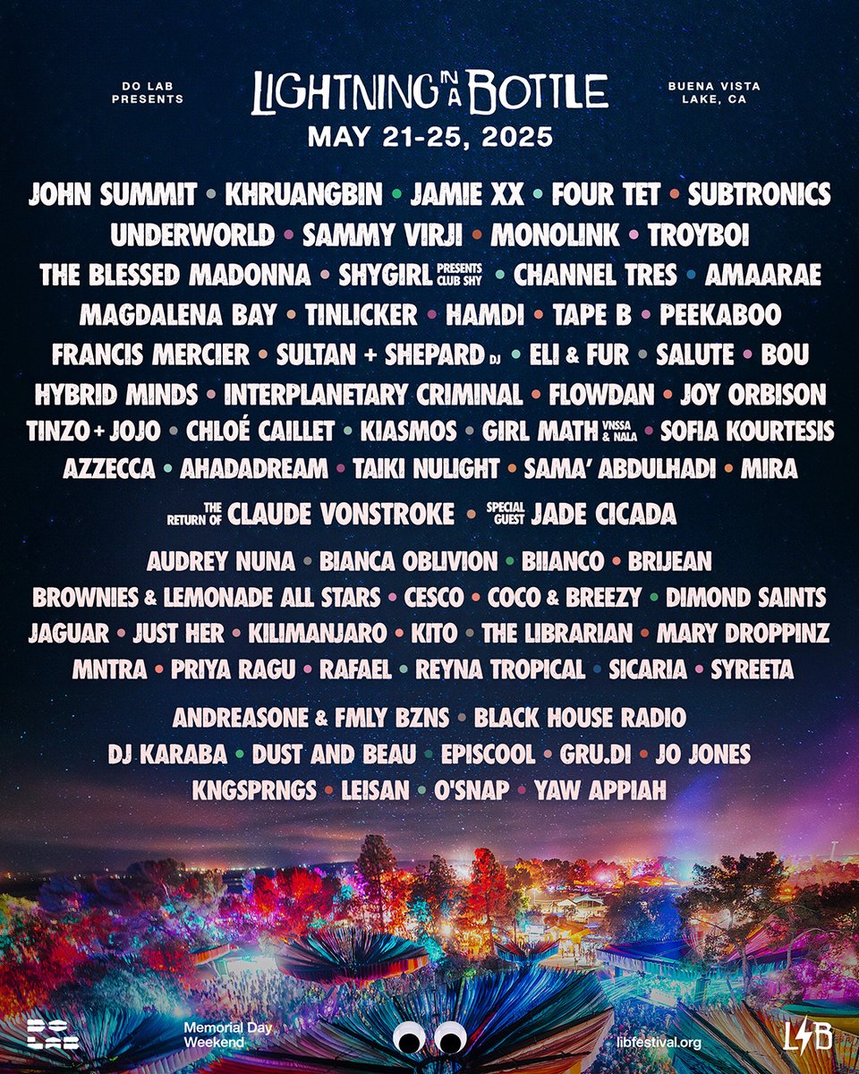 Electric Family™ (@electricfamily) on Twitter photo Who wants to go to <a href="/LIBfestival/">Lightning in a Bottle</a>? 👀 We're giving away two 5-day GA passes + a car camping pass to one lucky winner! Hit the link below to enter for your chance to win–you don't want to miss this! ⚡
electricfamily.com/blogs/news/lig… ⚡️ Who wants to go to <a href="/LIBfestival/">Lightning in a Bottle</a>? 👀 We're giving away two 5-day GA passes + a car camping pass to one lucky winner! Hit the link below to enter for your chance to win–you don't want to miss this! ⚡
electricfamily.com/blogs/news/lig… ⚡️