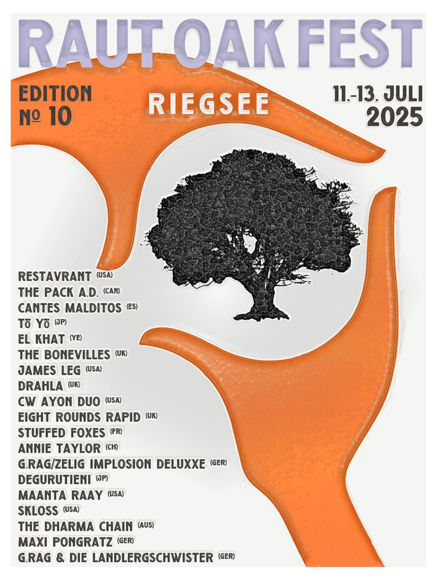 Heading to Bavaria to play the Raut Oak Fest 11-13 July. Come camp with us in the Alps!