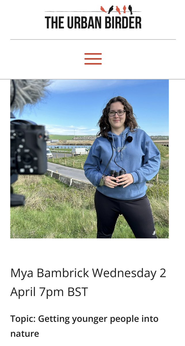 Mya Bambrick (@myabambrick1) on Twitter photo Next week Iāll be speaking online with <a href="/urbanbirder/">The Urban Birder - OFFICIAL</a> on a āIn Conservation withā¦ā about my journey in conservation so far and my youth engagement work. Looking forward to it! š¤©
Sign up free here: theurbanbirderworld.com/tub-webinars/m⦠Next week Iāll be speaking online with <a href="/urbanbirder/">The Urban Birder - OFFICIAL</a> on a āIn Conservation withā¦ā about my journey in conservation so far and my youth engagement work. Looking forward to it! š¤©
Sign up free here: theurbanbirderworld.com/tub-webinars/mā¦