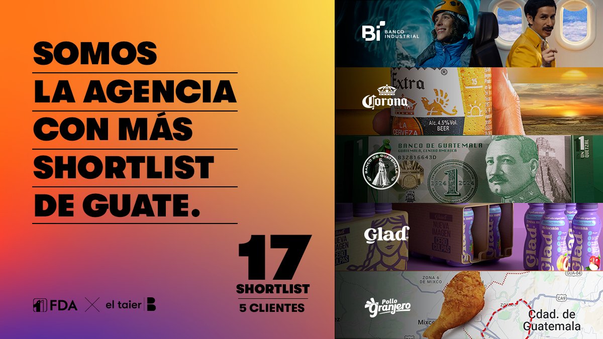 ddbcentro's tweet photo. Seguimos siendo contundentes. 💥 La agencia de Guatemala con más shortlists en el Festival de Antigua. No es coincidencia, es pasión, talento y creatividad. ¡Gracias por hacerlo posible! 🚀

#DDBCentro #TrabajoDeTallaMundial https://t.co/6914PrqL4i