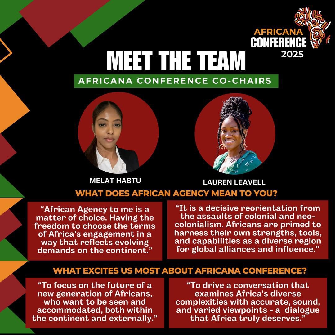 📸 Meet the Conference Planning Team –
The faces behind Africana Conference 2025 🌍

📅 Happening April 10–11, 2025
Stay tuned for more 👀

Be a part of it — sign up here: shorturl.at/FGVMc

#Africana2025 #RedefiningAgency #AfricanaConference2025