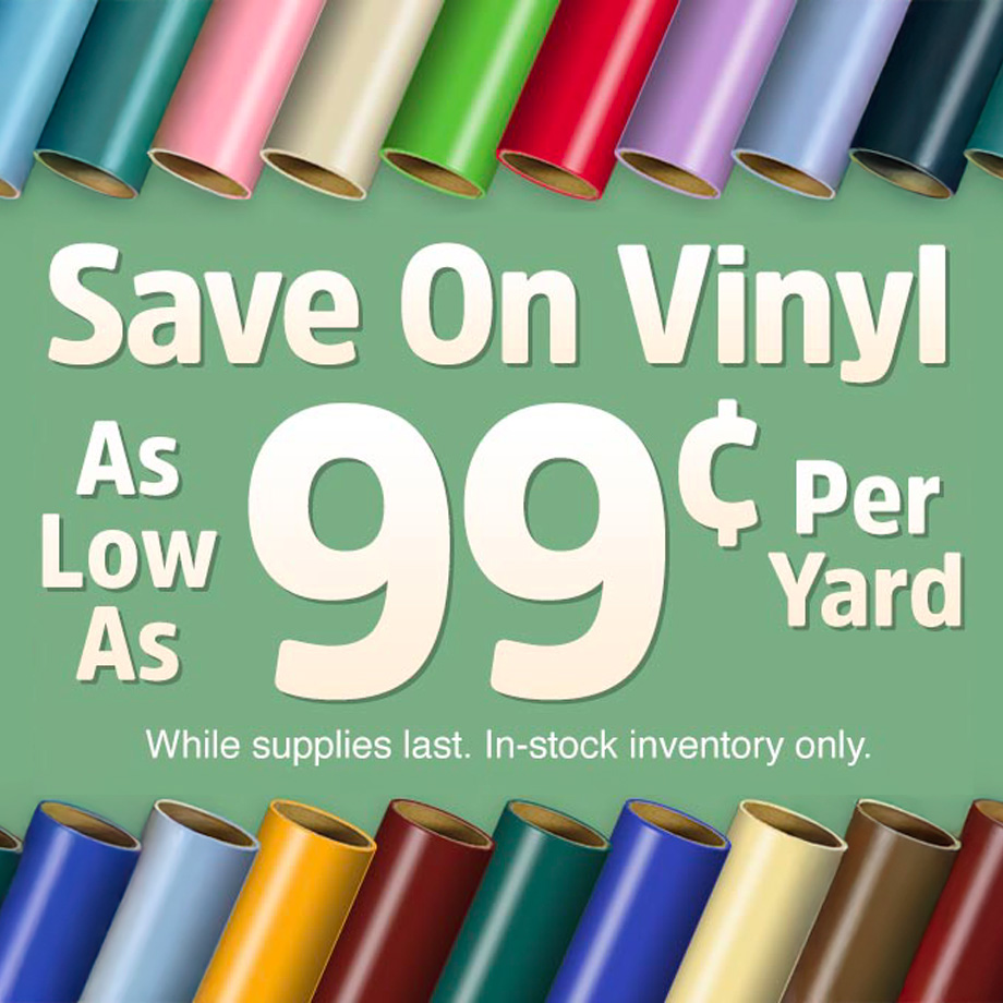 proworldinc's tweet image. Thats right!!! Save On Vinyl. Get vinyl for as low as 99¢ per yard while supplies last *on in-stock inventory only. Save On Vinyl Here: proworldinc.com/clearance.html…
•⁠
#makersgonnamake #craftersofig #silhouettecameo #heatpress #earthday #recycle #htvvinyl #heattransfervinyl