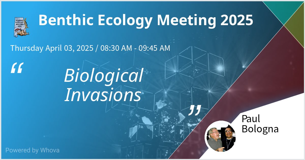 MSUjellyfish's tweet photo. I am speaking at Benthic Ecology Meeting 2025. Please check out my talk if you're attending the event! #BEM2025 - via #Whova event app https://t.co/HNHc76mYMP