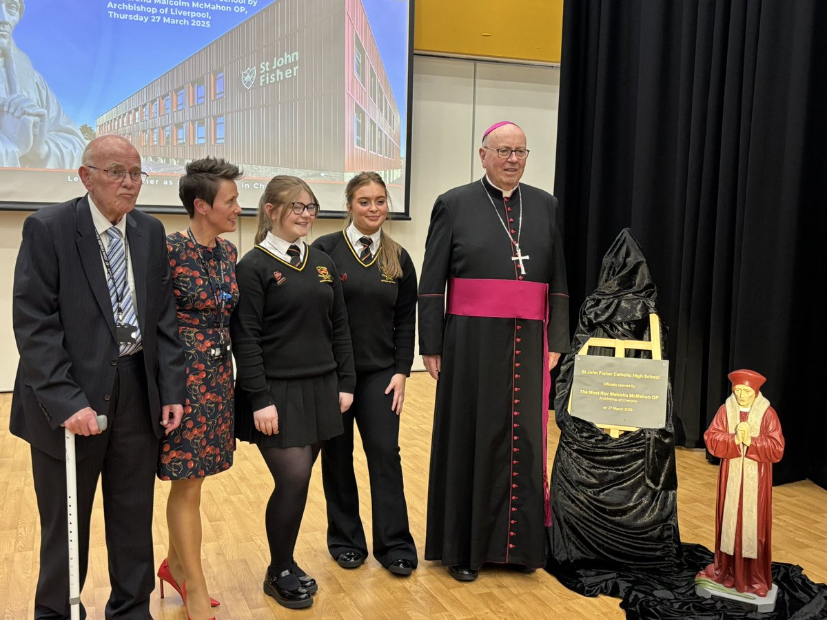 Delighted to attend the official opening of St John Fisher Catholic High School Wigan this evening. A new era for Catholic Education in Wigan.