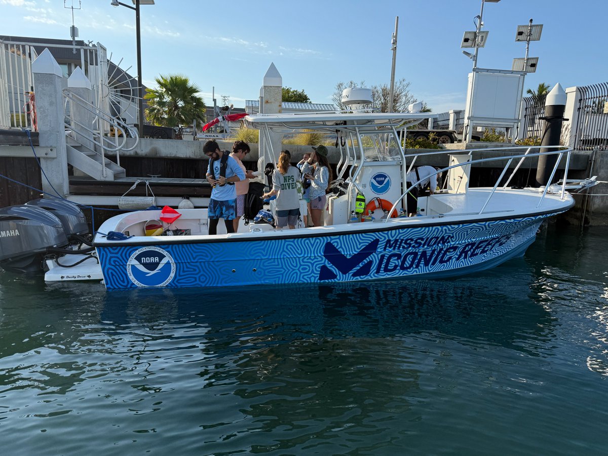 That’s a purdy boat.  Full speed ahead Mission: Iconic Reefs!