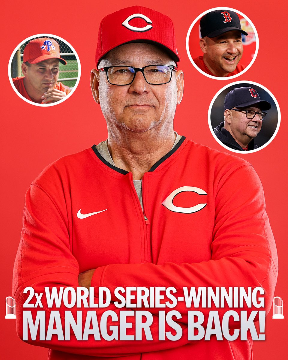 MLB (@mlb) on Twitter photo 2x World Series champion Terry Francona returns to the dugout on #OpeningDay to manage the <a href="/Reds/">Cincinnati Reds</a>! 2x World Series champion Terry Francona returns to the dugout on #OpeningDay to manage the <a href="/Reds/">Cincinnati Reds</a>!