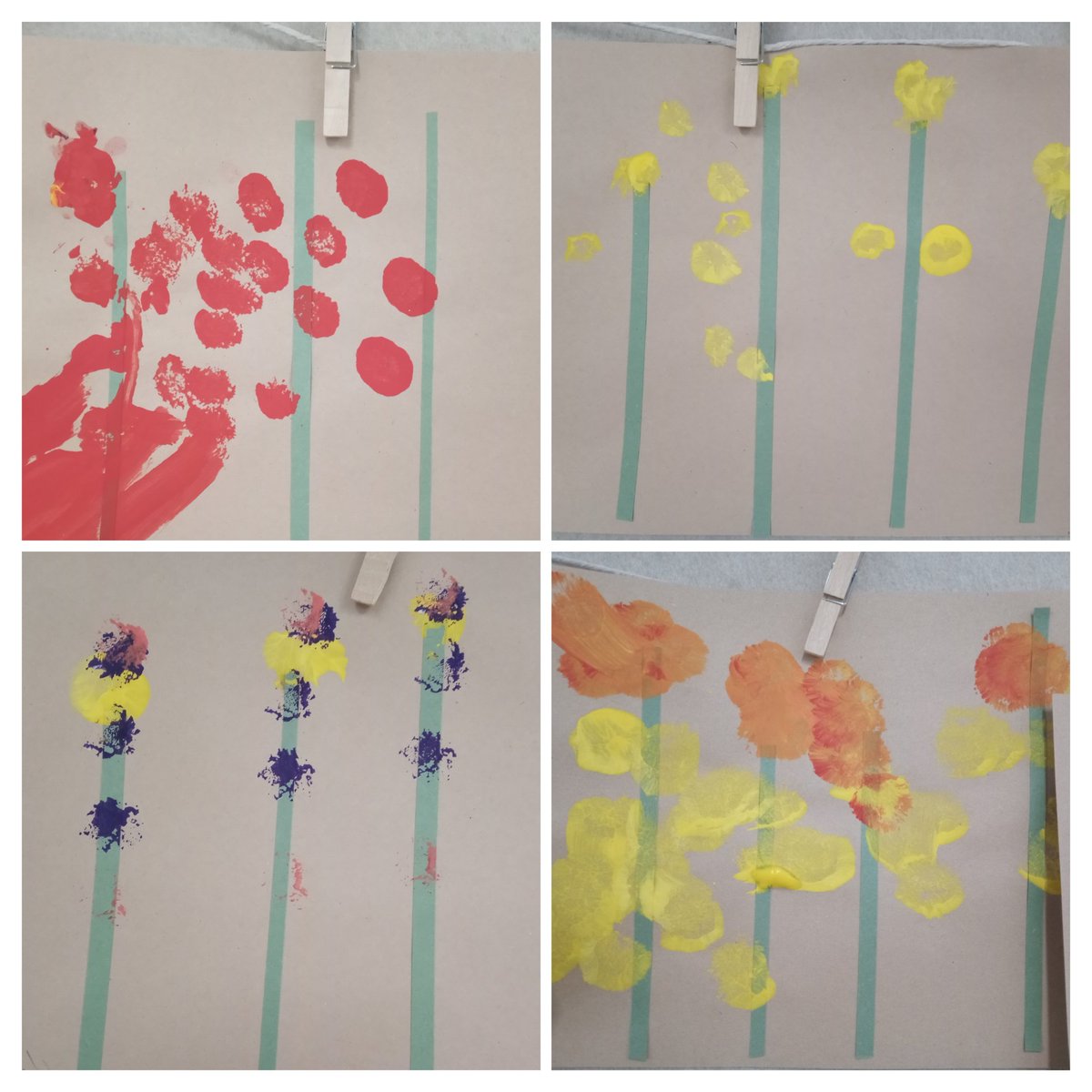 Spring art in Pandas this week! 🌻🌼🌸