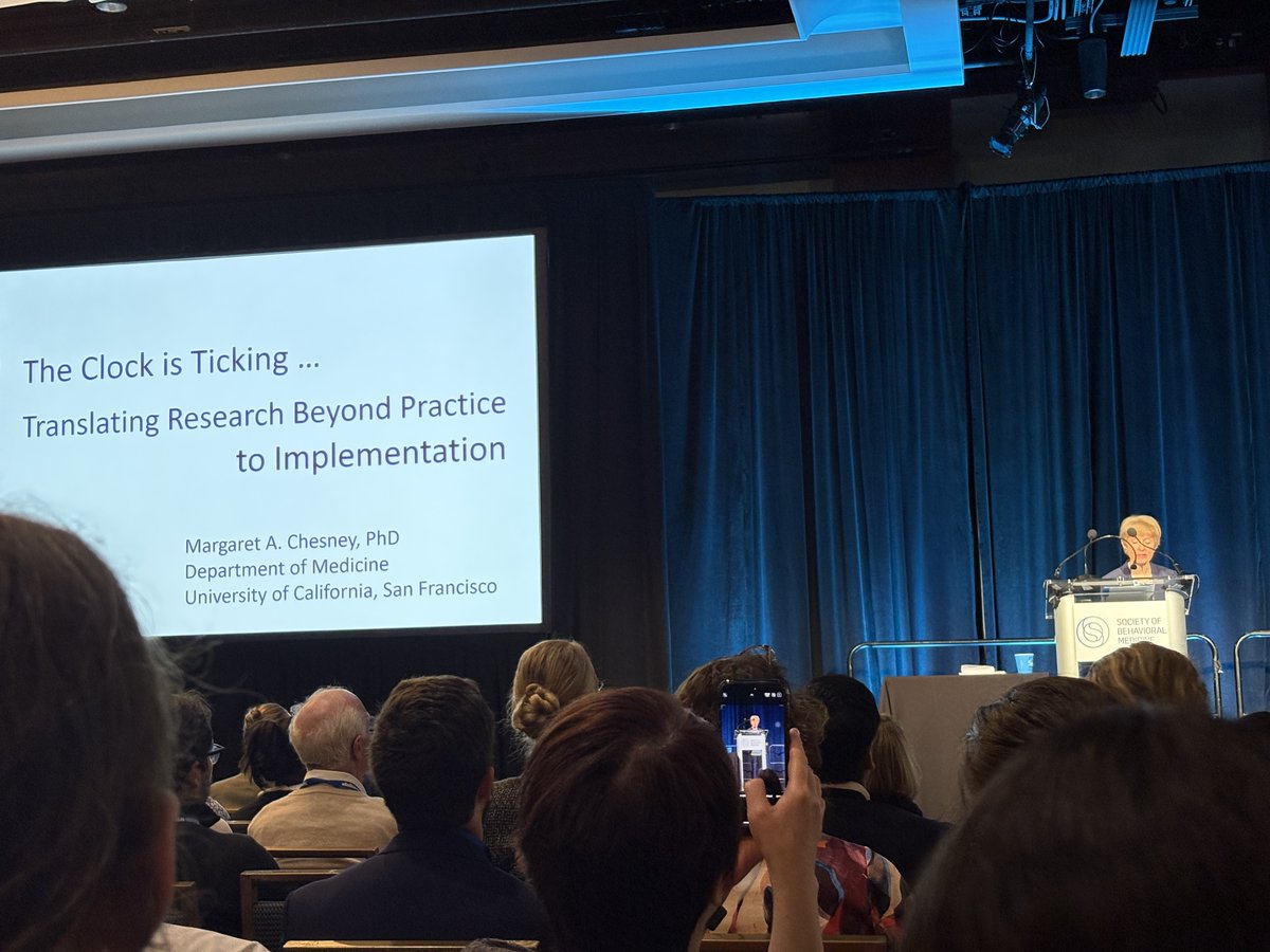 Dr. Margaret Chesney, former director of the Osher Center and longtime research faculty member, delivered the keynote address at the Society of Behavioral Medicine Annual Meeting. <a href="/BehavioralMed/">SBM</a> #SBM2025