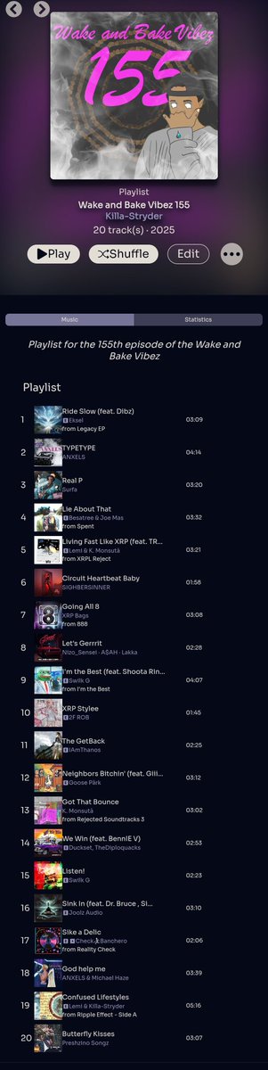 Kamikaze Monsutā (@killastryder) on Twitter photo This week's playlist consists of songs by
<a href="/Eksel_ENT_/">Eksel ENT 💎</a>
<a href="/PalmWavy/">𝔓𝔞𝔩𝔪 𝔚𝔞𝔳𝔶</a>
<a href="/anXelsNFT/">ANXELS | #Believe</a> <a href="/k1ll3r_k/">Kill3r-K</a>
<a href="/BranchedOff/">BranchedOff</a>
<a href="/SwilkG/">Swilk G</a> <a href="/ShootaRingz/">Shoota Ringz</a>
<a href="/janshafn/">Jansha</a>
<a href="/XRPLemi/">Lemi 🌊</a>
<a href="/SIGHB3RSINN3R/">ƧIGĦBER</a>
<a href="/Nizo_Sensei/">Nizo_Sensei</a>
<a href="/XRPBags/">XRP Bags💰👨🏽🚀 BagMan</a>
<a href="/gooseparks/">🪿Goose Pärk 🪺</a>
<a href="/TheDiploquacks/">DucksetDiploquacks</a>
<a href="/2facebor/">2facerob</a>
<a href="/JoolzAudio/">Joolz</a>
<a href="/preshzinosongs/">🧪Preshzino Songzz 🌍🌞</a>
<a href="/CheckBanchero/">CHECK</a>
<a href="/THEREALSECTION8/">IAmThanos</a> This week's playlist consists of songs by
<a href="/Eksel_ENT_/">Eksel ENT 💎</a>
<a href="/PalmWavy/">𝔓𝔞𝔩𝔪 𝔚𝔞𝔳𝔶</a>
<a href="/anXelsNFT/">ANXELS | #Believe</a> <a href="/k1ll3r_k/">Kill3r-K</a>
<a href="/BranchedOff/">BranchedOff</a>
<a href="/SwilkG/">Swilk G</a> <a href="/ShootaRingz/">Shoota Ringz</a>
<a href="/janshafn/">Jansha</a>
<a href="/XRPLemi/">Lemi 🌊</a>
<a href="/SIGHB3RSINN3R/">ƧIGĦBER</a>
<a href="/Nizo_Sensei/">Nizo_Sensei</a>
<a href="/XRPBags/">XRP Bags💰👨🏽🚀 BagMan</a>
<a href="/gooseparks/">🪿Goose Pärk 🪺</a>
<a href="/TheDiploquacks/">DucksetDiploquacks</a>
<a href="/2facebor/">2facerob</a>
<a href="/JoolzAudio/">Joolz</a>
<a href="/preshzinosongs/">🧪Preshzino Songzz 🌍🌞</a>
<a href="/CheckBanchero/">CHECK</a>
<a href="/THEREALSECTION8/">IAmThanos</a>