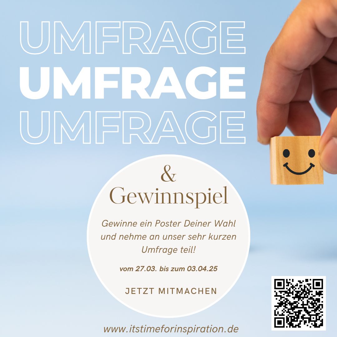 BlogItstimefor's tweet image. Mache mit und gewinne 1 Poster Deiner Wahl!
An unserer Umfrage auf Twitter vom 27.03. bis zum 03.04.2025!
x.com/BlogItstimefor…

#ItstimeforInspiration #Gewinnspiel #GeldgeschenkPoster #Poster #DIY #Inspiration #Umfrage #TwitterGewinnspiel #MachMit #Geschenkideen #LastMinute