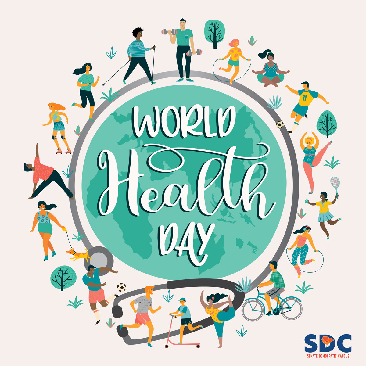 #WorldHealthDay is today! Do you exercise regularly and have routine checkups with your doctor? Explore CDC’s #globalhealth resources to raise awareness for the health and security of people around the world. Visit cdc.org/global-health for more info.