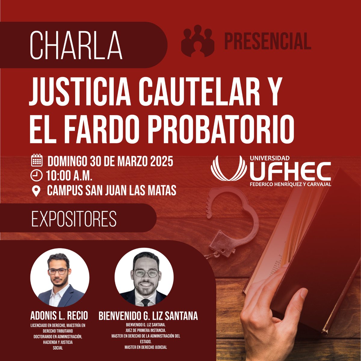 Junto a <a href="/Bienvenidoliz1/">Bienvenido G. Liz Santana</a> estaremos dialogando breves pinceladas de los temas más trascendentales en los últimos 10 años de Derecho Público, para ello estaremos en la provincia San Juan el próximo domingo 30/03/25