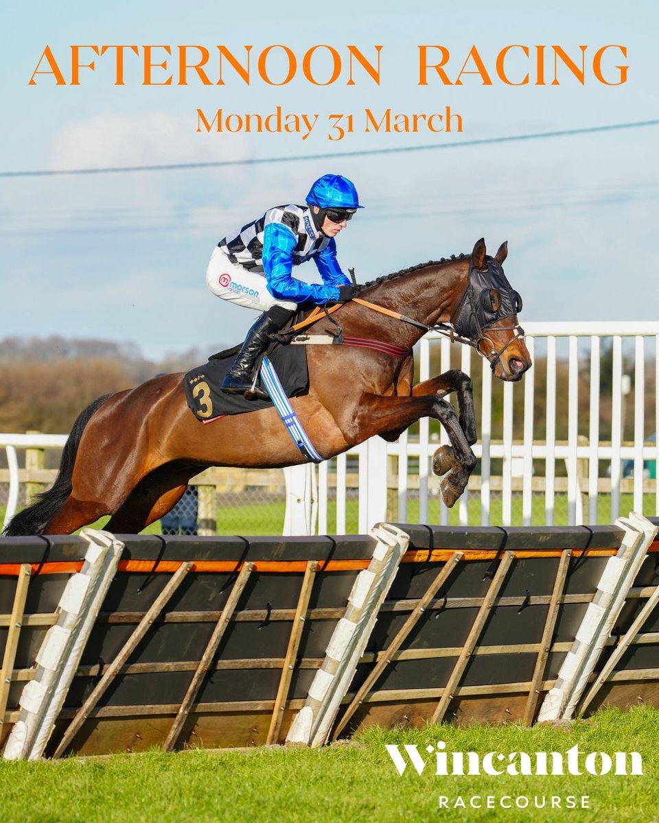 Wincanton Racecourse (@wincantonraces) on Twitter photo ๐๐๐๐ญ๐๐ซ๐ง๐จ๐จ๐ง ๐๐๐๐ข๐ง๐ ๐ญ๐ก๐ข๐ฌ ๐๐จ๐ง๐๐๐ฒ๐
Join us at sunny Wincanton for an afternoon of racing on Monday 31st March!
Tickets are still available when you arrive, U18's go FREE!
Gates Open: 12:45pm
First Race: 14:15pm
Last Race 17:15pm
See you all on Monday๐ ๐๐๐๐ญ๐๐ซ๐ง๐จ๐จ๐ง ๐๐๐๐ข๐ง๐ ๐ญ๐ก๐ข๐ฌ ๐๐จ๐ง๐๐๐ฒ๐
Join us at sunny Wincanton for an afternoon of racing on Monday 31st March!
Tickets are still available when you arrive, U18's go FREE!
Gates Open: 12:45pm
First Race: 14:15pm
Last Race 17:15pm
See you all on Monday๐