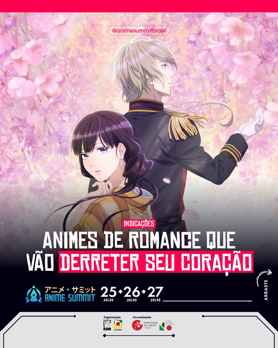 Anime_Summit_'s tweet photo. Prepare-se para suspirar! 💕
Esses animes de romance derretem corações! 😍 Qual é o seu favorito? Conta pra gente! ✨

#AnimeSummit #Anime #AnimeSummit2025 #AnimesDeRomance https://t.co/zxbHCaDvc2