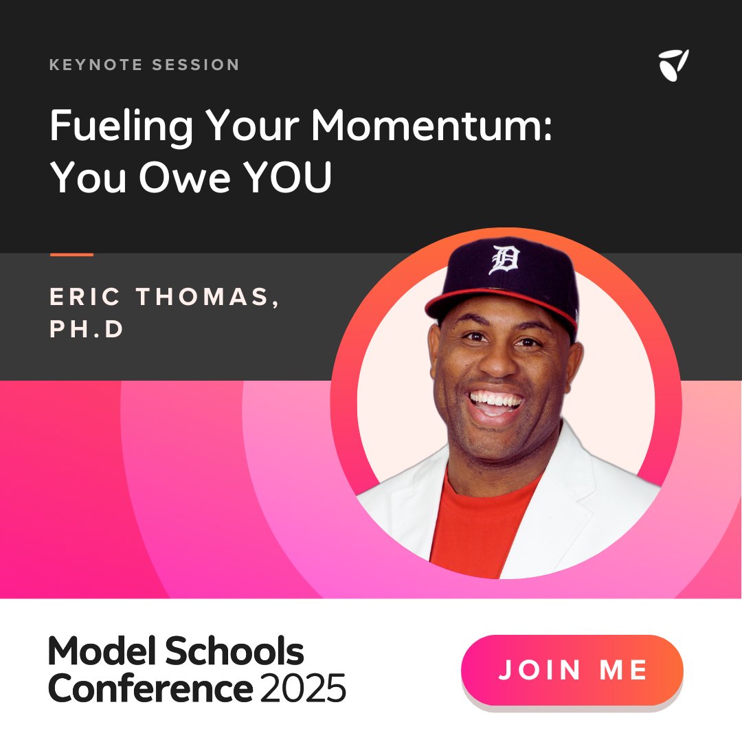 Success isn't reserved for the few, but for anyone willing to take ownership of their life. No matter where you are in your journey, <a href="/Ericthomasbtc/">Eric Thomas</a>  will fuel your momentum at - and beyond - the Model Schools Conference, in this powerful keynote.

Join us in June!