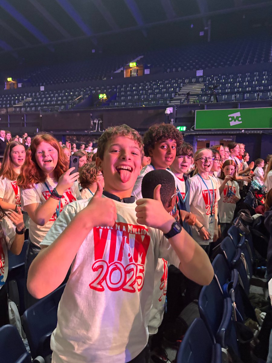 CherwellArts's tweet photo. Last week at Voice In A Million at Wembley Stadium was an AMAZING day with our KS3 students singing with 6000 other young people from around the country! 🎶 https://t.co/Cb2qXYO4vV