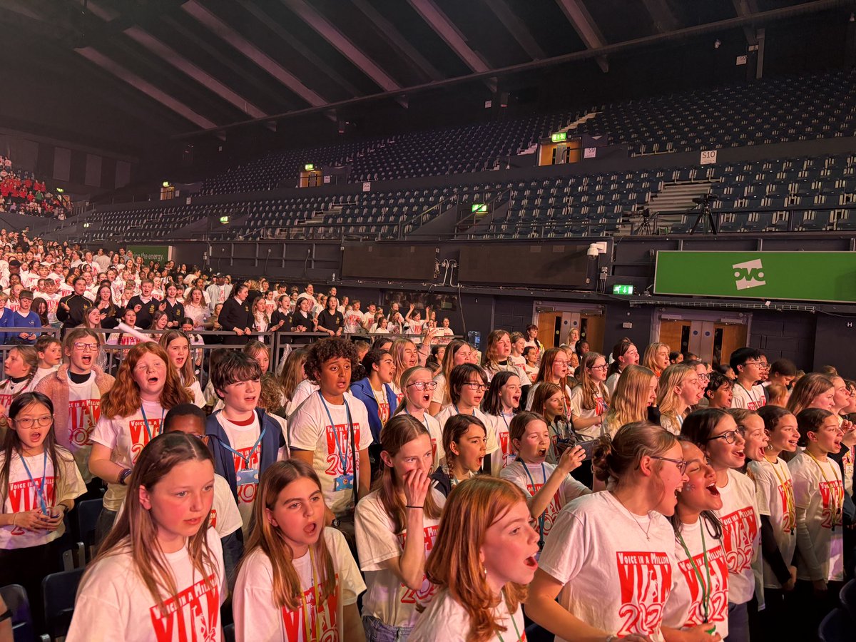CherwellArts's tweet photo. Last week at Voice In A Million at Wembley Stadium was an AMAZING day with our KS3 students singing with 6000 other young people from around the country! 🎶 https://t.co/Cb2qXYO4vV