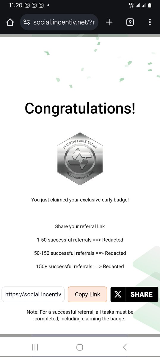 ZoeBit (@zoebit_) on Twitter photo ๐ Claim Your Early Badge for Free! ๐
๐ฅ $0 Cost Airdrop Interaction โ Get ready for <a href="/Incentiv_net/">Incentiv</a> Testnet!
๐ ๏ธ How to Claim:
1๏ธโฃVisit:social.incentiv.net/?ref=268195
2๏ธโฃ Connect X & Discord
3๏ธโฃ Complete simple social tasks
4๏ธโฃ Claim your exclusive Badge ๐
5๏ธโฃ Refer friends
#Incentiv ๐ Claim Your Early Badge for Free! ๐
๐ฅ $0 Cost Airdrop Interaction โ Get ready for <a href="/Incentiv_net/">Incentiv</a> Testnet!
๐ ๏ธ How to Claim:
1๏ธโฃVisit:social.incentiv.net/?ref=268195
2๏ธโฃ Connect X & Discord
3๏ธโฃ Complete simple social tasks
4๏ธโฃ Claim your exclusive Badge ๐
5๏ธโฃ Refer friends
#Incentiv